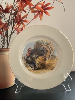 Vintage Pickard Fine China Hand Painted Ravenswood Wild Turkey Dinner Plate